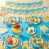 171pcs Summer Beach Birthday Party Decorations Paper Plates Napkins