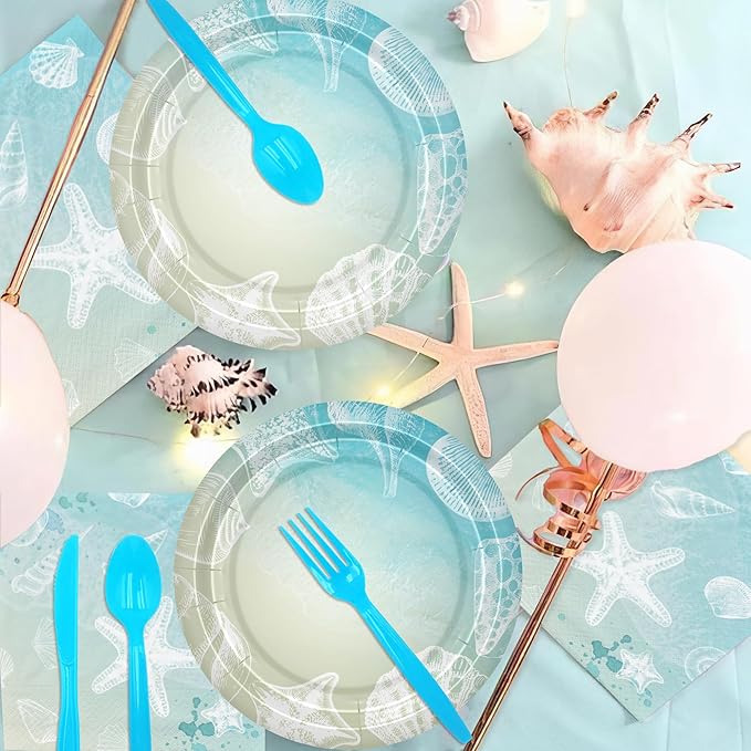 Seashell Beach Party Decorations Dinnerware Beach Seashell Party