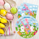 175 Pcs Easter Day Tableware Set Serves 25 Happy Easter Bunny and