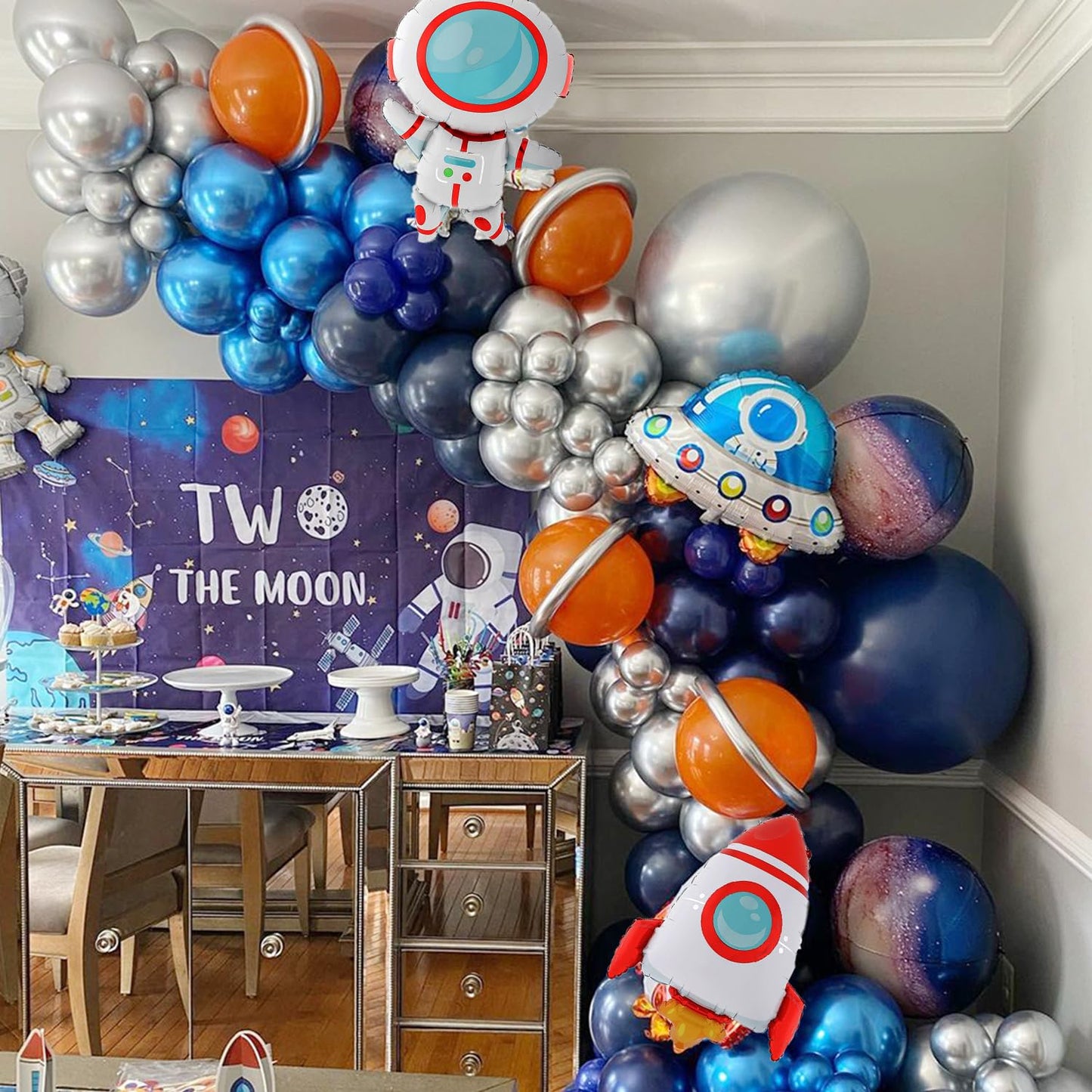 Outer Space Birthday Party Decorations 146Pcs Astronaut Balloon Arch