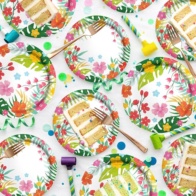 Tropical Luau Party Supplies Kit for 76 Count Aloha Hawaiian Party