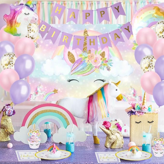 Unicorn Birthday Party Decorations Unicorn Birthday Supplies for