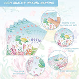 120PCS Under the Sea Party Supplies for Ocean Theme Baby Shower
