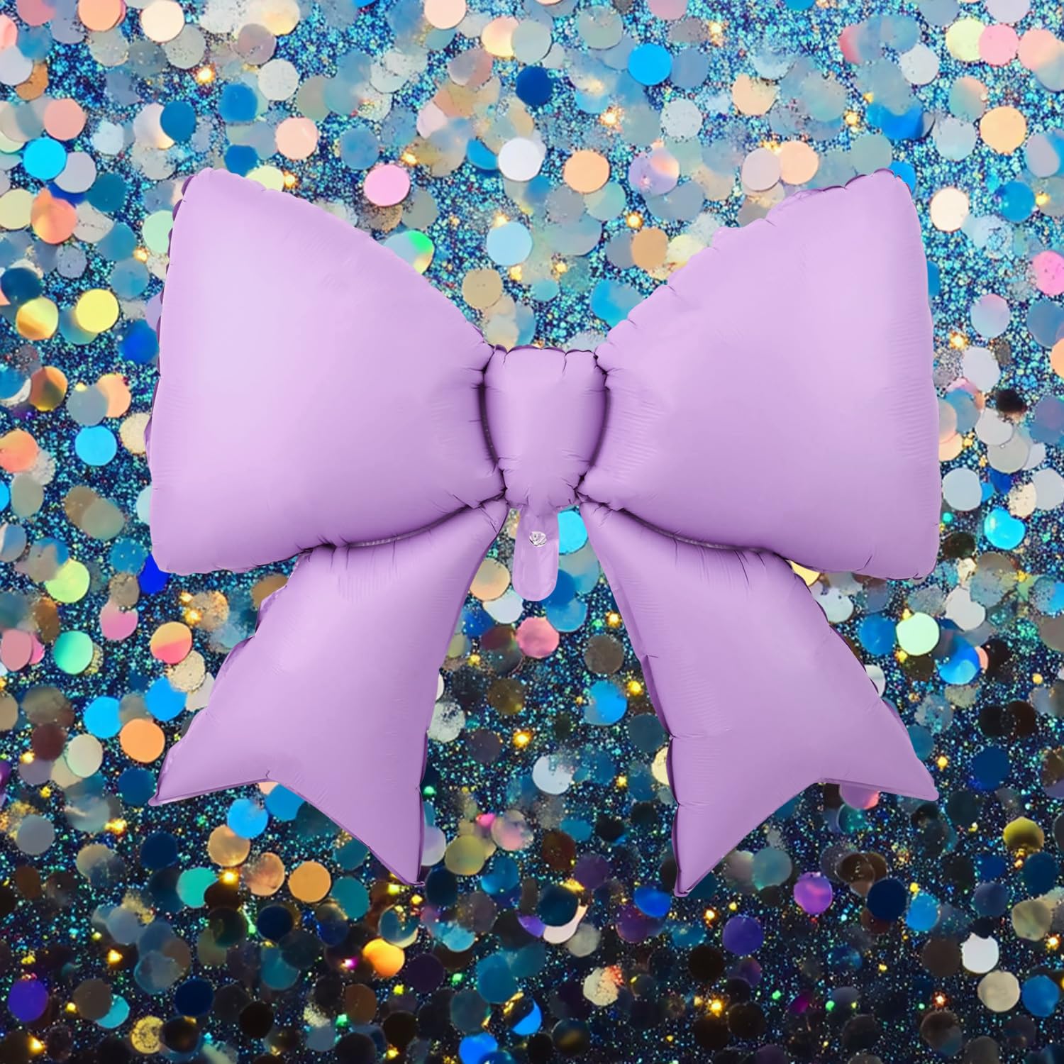 2pcs Large Bow Balloons, Bow Themed Party Decorations Elegant Coq Purp
