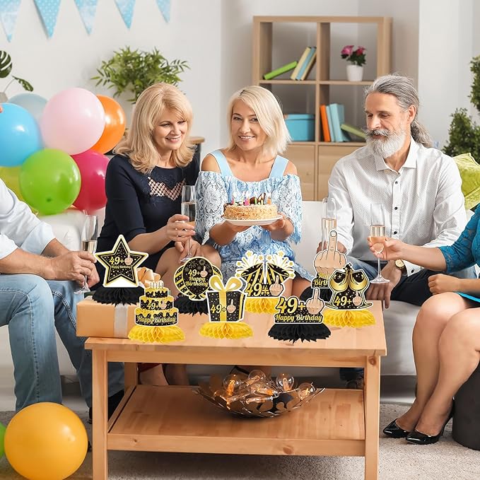 Funny 50th Birthday Decorations - 8PCS Over the Hill 50th Birthday