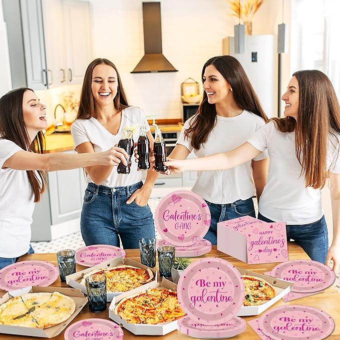 96 PCS Galentine's Day Party Decorations Be My Galentine Tableware