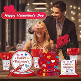 350PCS Valentine's Day Party Supplies for 50 Guests Valentine's Day