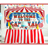 Large Carnival Circus Party Decorations 71 x 43 Inch, Welcome to The