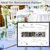Framed Black Retirement Decorations Guest Book for Men/Women 12X16