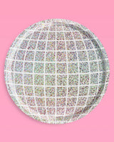 xo, Fetti Holographic Disco Ball Paper Plates - 25 pk, 9" |