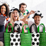 24 Pcs Soccer Party Favors Bags with Handles Reusable Non woven