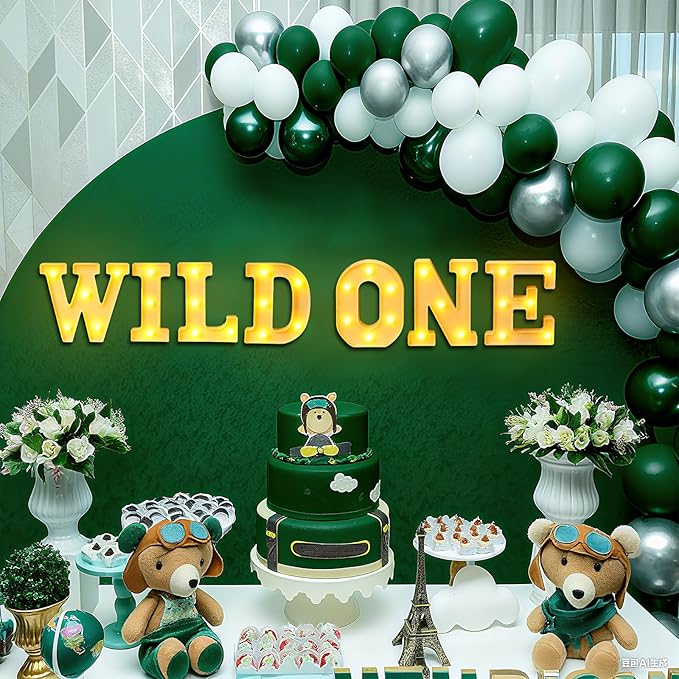 7 Pcs Wild One Birthday Party Decorations Wild One Neon Light Sign