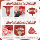 Biapian 26 Inch Football Balloons Set, Football Party Decorations, 6