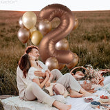 KatchOn, Giant Coffee Brown 2 Balloon Number - 40 Inch | Brown 2
