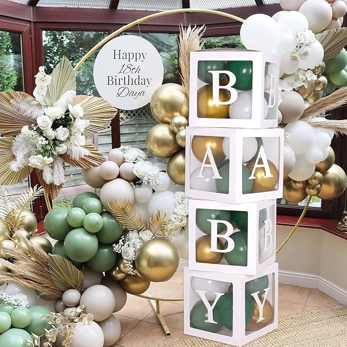 82 PCS Baby Shower Decorations for Boy Or Girl Kit Transparent Baby