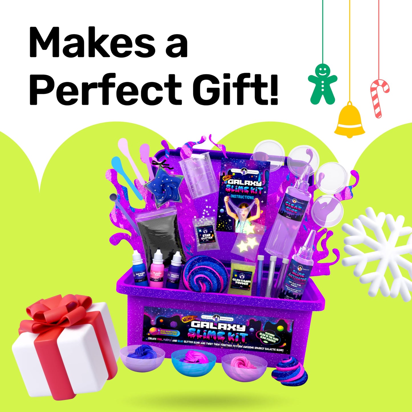Original Stationery Mini Galaxy Slime Kit for Girls & Boys Ages 7–12,