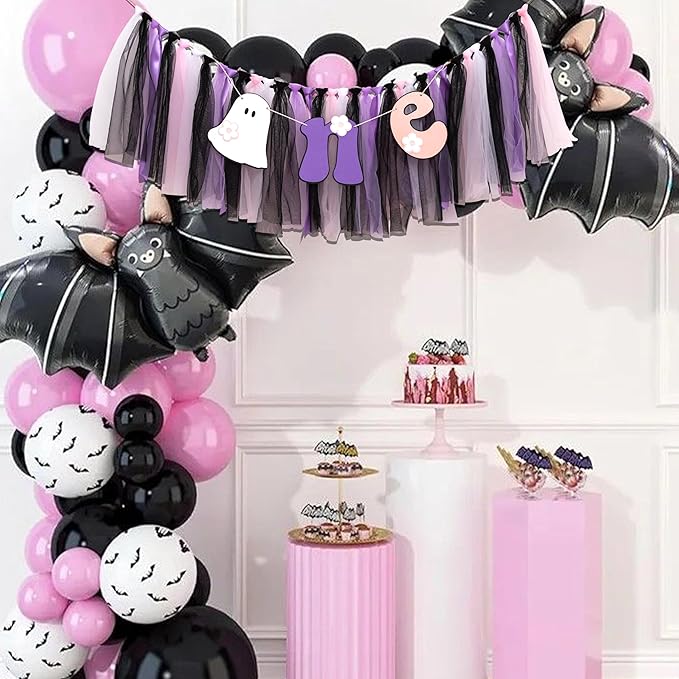 Halloween Spooky One Birthday High Chair Banner Spooky Baby First