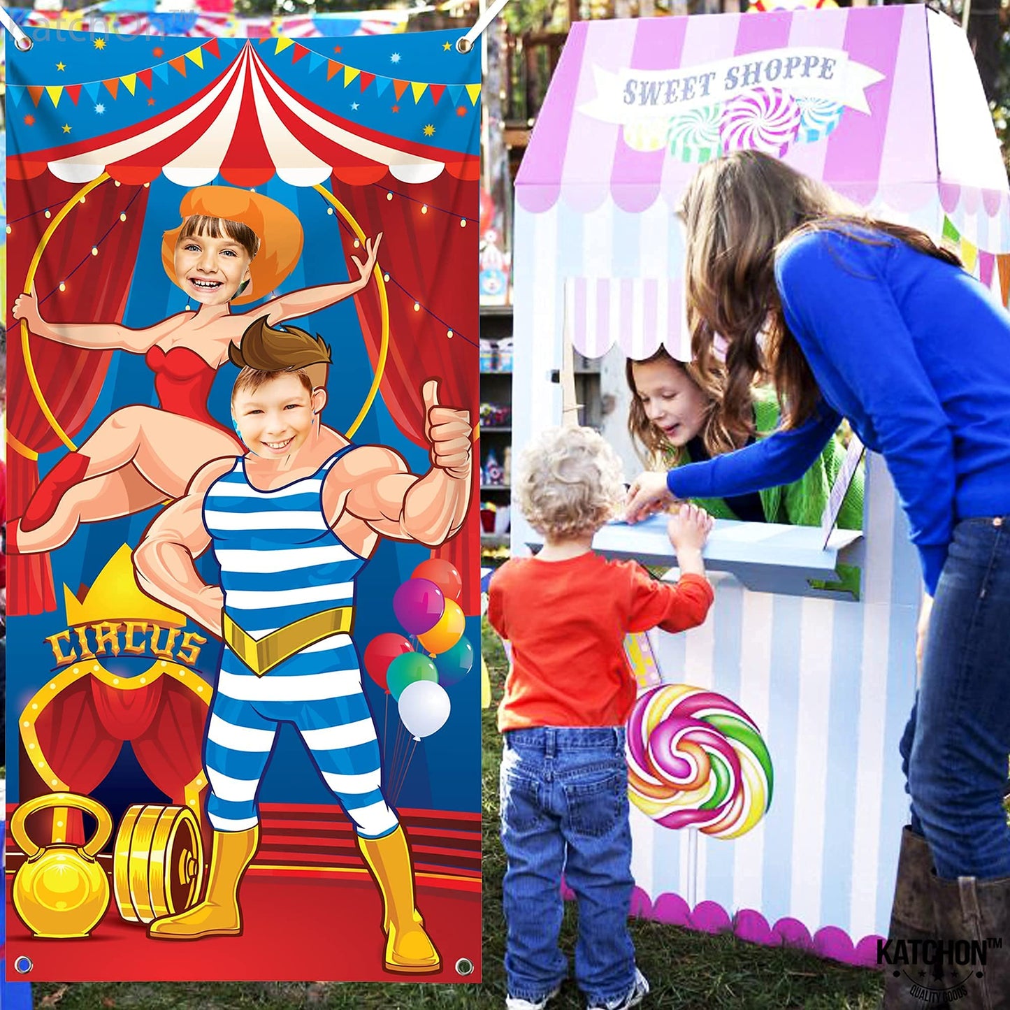 KatchOn, Large Carnival Photo Booth Backdrop - 72x36 Inch | Carnival