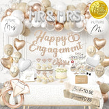 261 Pc Premium Engagement Party Decorations Kit Elegant Mr & Mrs
