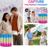 Gender Reveal Confetti Cannons 6 Pack 3 Blue & 3 Pink Baby Gender