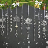 Christmas Tree Decoration Crystal Ornaments - 32pcs Acrylic Christmas