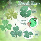 32 Pcs St Patrick's Day Party Decorations Double Sided Glitter Green
