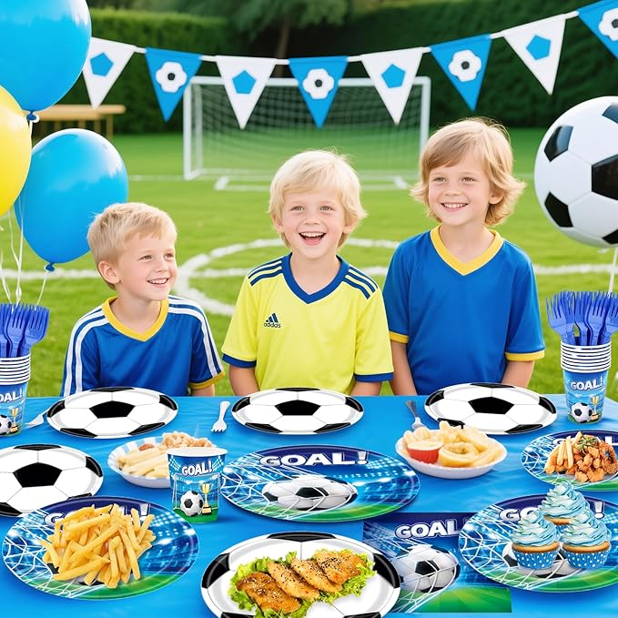 REDWORD Soccer Party Decorations 120Pcs Soccer Birthday Party