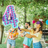 Mermaid Number 4 Pinata with Stick Blindfold for Girl 4th Birthday