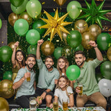 KARLURE Green and Gold Balloon Garland Arch Kit with Stars, Different