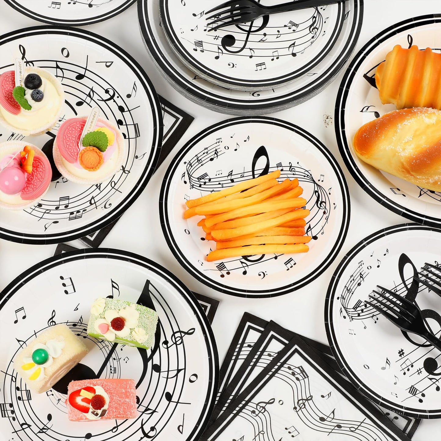 Musical Note Plates Napkins Music Themed Party Tableware Musical Notes