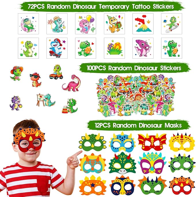 352PCS Dinosaur Party Favors Dinosaur Birthday Party Decorations