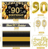 90th Birthday Decorations Men Women with 90th Birthday Banner Black