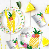 Pineapple Party Decorations Tableware Summer Hawaiian Luau Theme