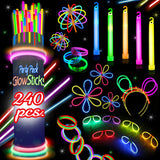 240 Glow Sticks Halloween Party Pack – Glow Activities For Families –