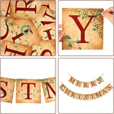 Merry Christmas Banner Vintage Christmas Garlands Decorations for