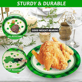 50 PCS St Patrick's Day Oval Paper Plates Large 11” Disposable Saint