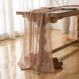 Keketoarrange Cheesecloth Table Runner Nude Gauze Rustic Boho Coffee