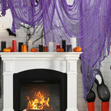 197'' x 85'' Halloween Purple Scary Gauze Purple Haunted House