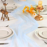 Snowkingdom Light Blue Table Runner 10FT, Baby Blue Sheer Cheesecloth
