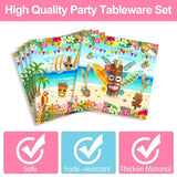 Hawaiian Flamingo Party Supplies Tableware Set Tropical Luau