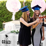 QZYL 2 Pcs 2026 Graduation Table Decorations, 108" X 54" Silver