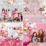 Funhot Pink Gold Balloons 12 Inch Latex Balloons for Birthday Wedding