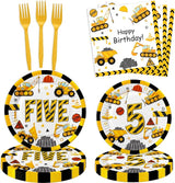 178 Pcs Construction 5th Birthday Party Supplies Dump Truck Five