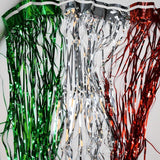 BRAVESHINE 2 Pack Fringe Backdrop Red Silver Green Christmas Party