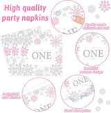 Winter Onederland 1st Birthday Themed Tableware Snowflake One Plates