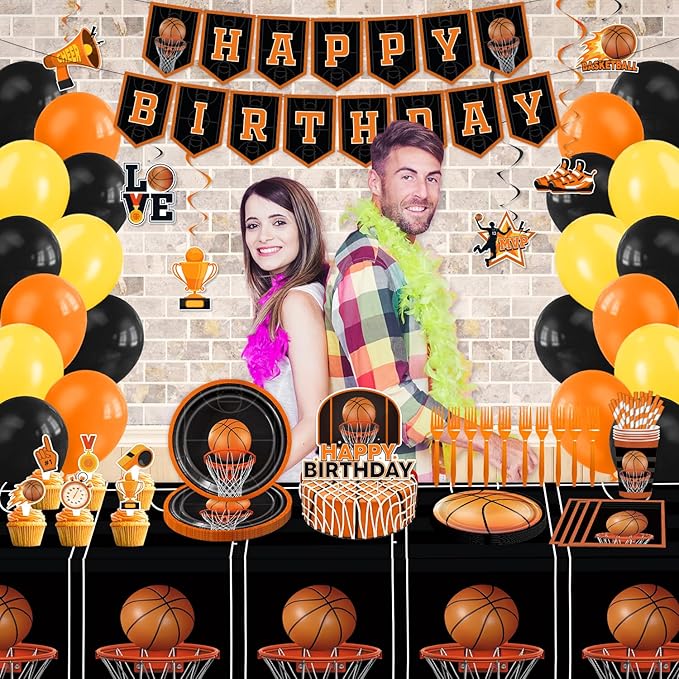 Basketball Birthday Party Decorations 160PCS Basketball Party