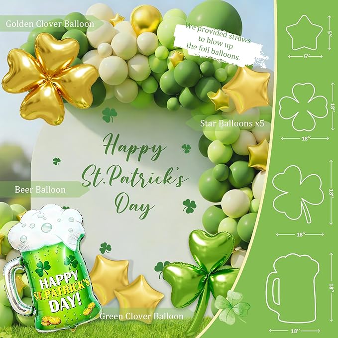 St Patrick's Day Party Decorations Kit for Kids and Adults Balloon