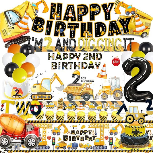 Construction Birthday Party Supplies for 2 Year Old Boy 2nd
