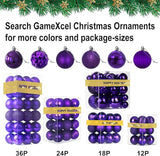 Purple Christmas Ornaments - Christmas Tree Decorations Shatterproof