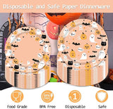 96 Pcs Halloween Plates and Napkins Ghost Spooktacular Halloween